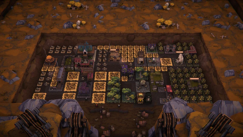Ball x Pit town with farms and building plots